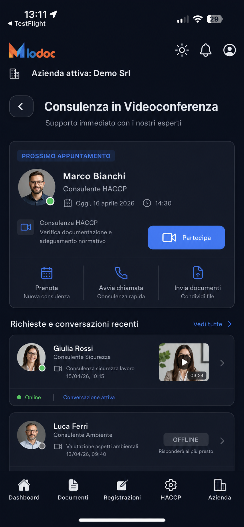 Consulenza in videoconferenza